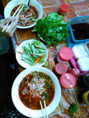 Lao Noodle soup, no lunchtime is complete without it